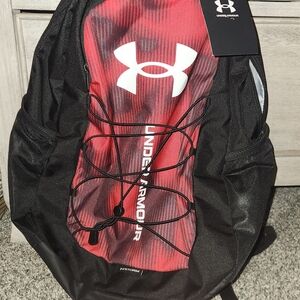 Under Armour UA Hustle Sport Unisex-Adult OSFA 15-in Laptop Backpack, BLK/Red